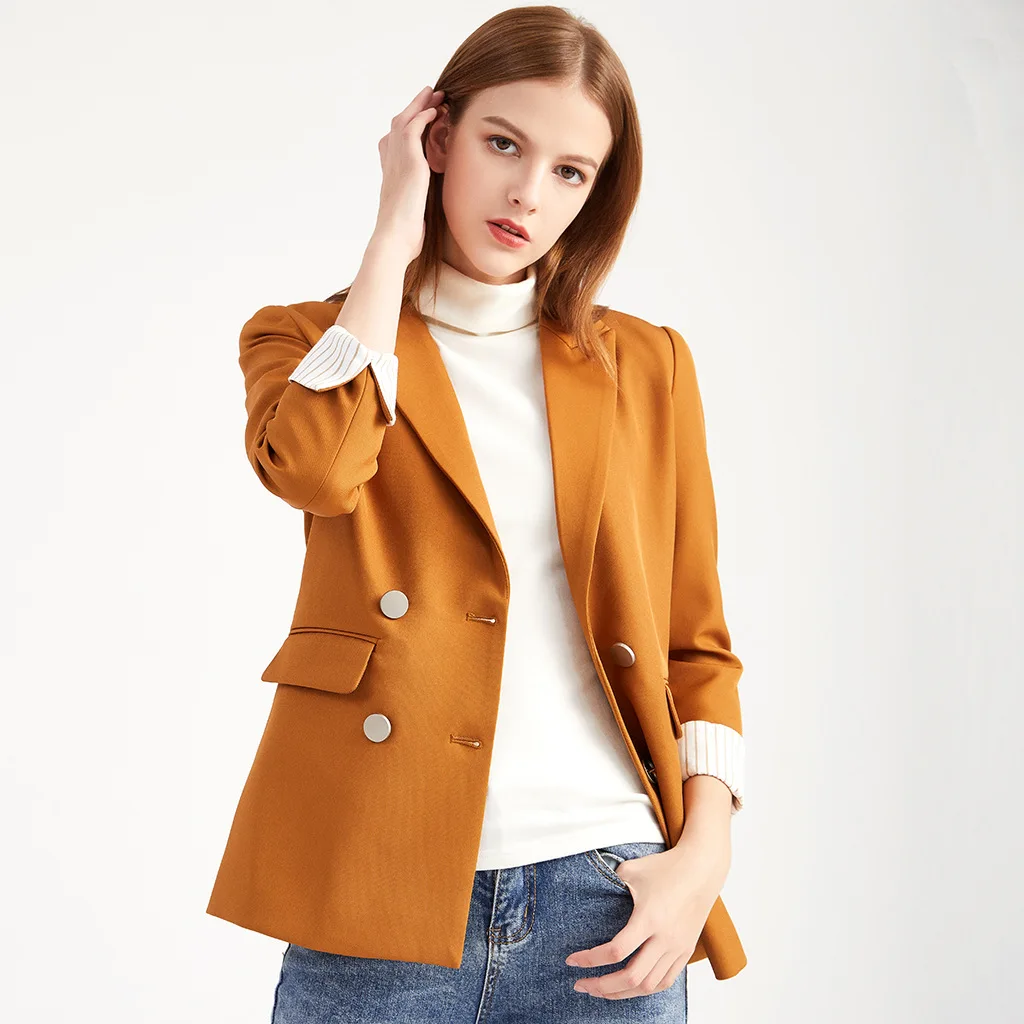 

Streetwear Elegant Slim Casual Blazer Autumn Korean Style Soft Spring 2020 Short Jacket Women Veste Femme Blazer Women EH50BL