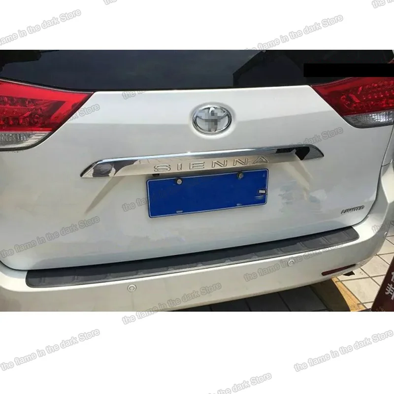 Блестящие Серебряные abs автомобильные задние двери с логотипом для toyota sienna 2013 2014