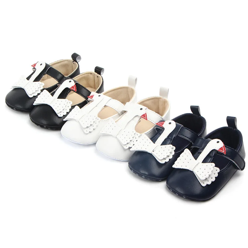 

Обувь для новорожденных, обувь для маленьких девочек, классическая белая резиновая подошва в виде лебедя, нескользящая Классическая обувь ...