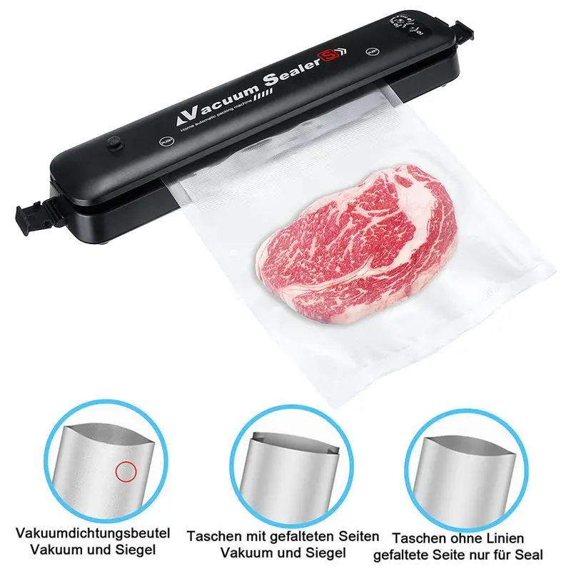 

90W 110V/220V Household Food Vacuum Sealer Packaging Machine EU/US Plug Film Sealer Vacuum Packer Including 15Pcs Bags