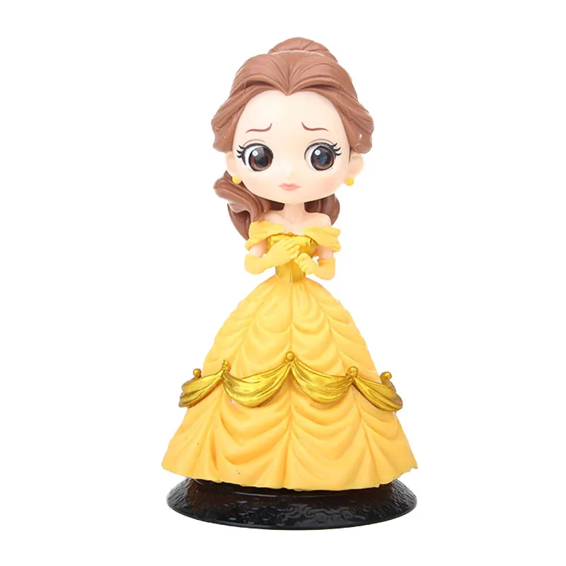 Принцесса Дисней Q версия персонажи Белл Жасмин Принцесса ПВХ фигурка куклы KidsToys для детей подарок на день рождения A94