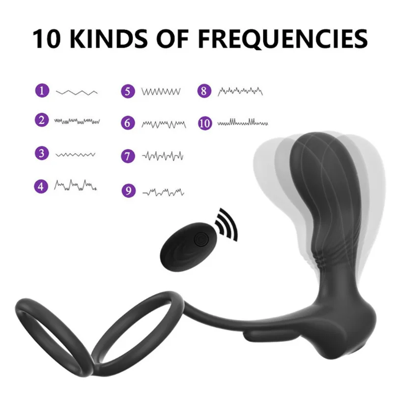 Беспроводной Вибратор с пультом ДУ массажер простаты для мужчин Анальная пробка