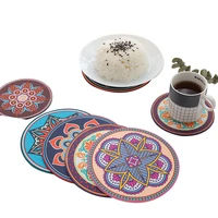 round shape nordic style table placemats non slip placemat thicken milk mug coffee cup mats kitchen accessories