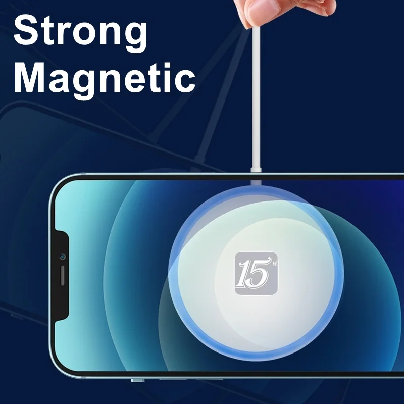 Магнитные беспроводные зарядные устройства 15 Вт для Iphone XS 11 12 Mini Pro Max Samsung Xiaomi