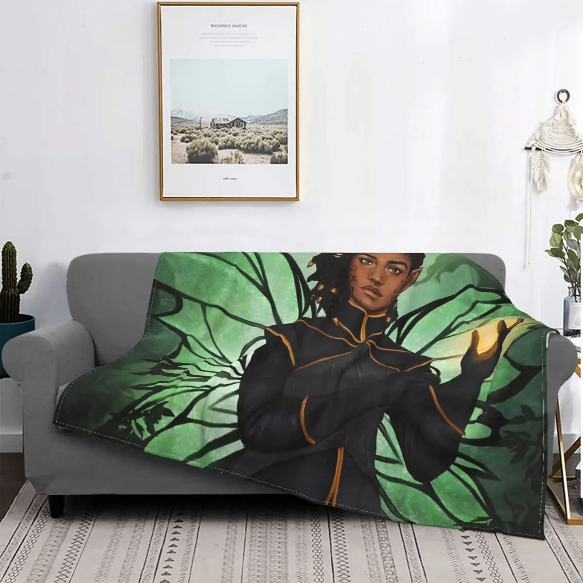 

Dryad-Manta a cuadros para cama, colcha de lino, sofa, manta double