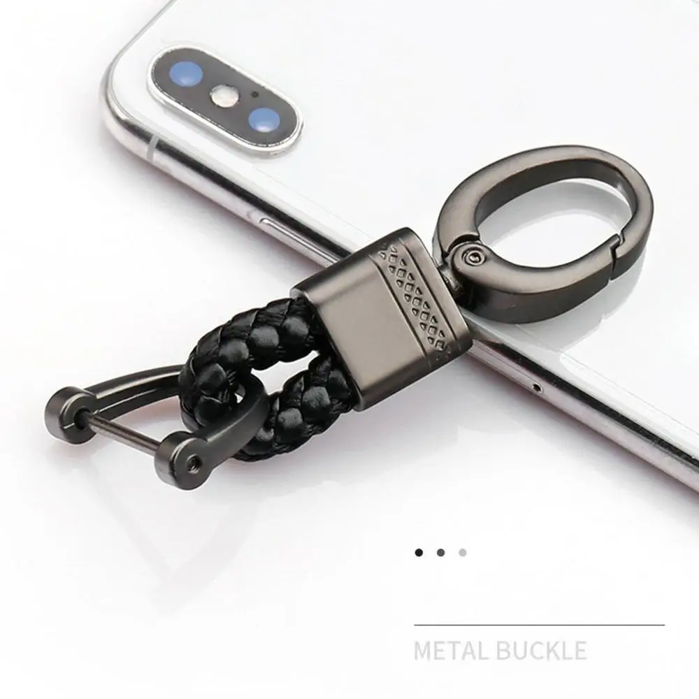 

1 Piece Hand Woven Horseshoe Buckle Keychain Auto Accessories Key Chain Key Rings Gift Key Holder Car Keyring
