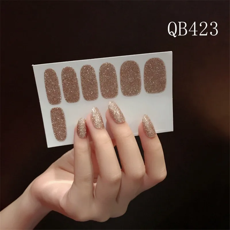 QB423 Lamemoria 22 советы, стикеры 3D на ногти Nail Art, красное сердце, дизайн, французский экологический клей, наклейки, наклейки для женщин, маникюр - Цвет: QB423