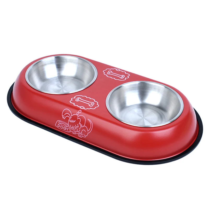 Миска для кормления собак и кошек из нержавеющей стали 2 размера 1 шт. | Дом сад