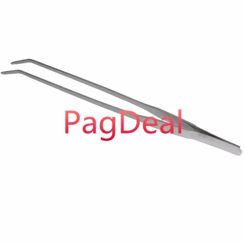 48cm curved tweezer Аквариумные растения чистым инструментом Нержавеющая сталь прямые кривой пинцет, ножницы песок скребок садок для рыбы Clipper сдвига - Цвет: 48cm curved tweezer