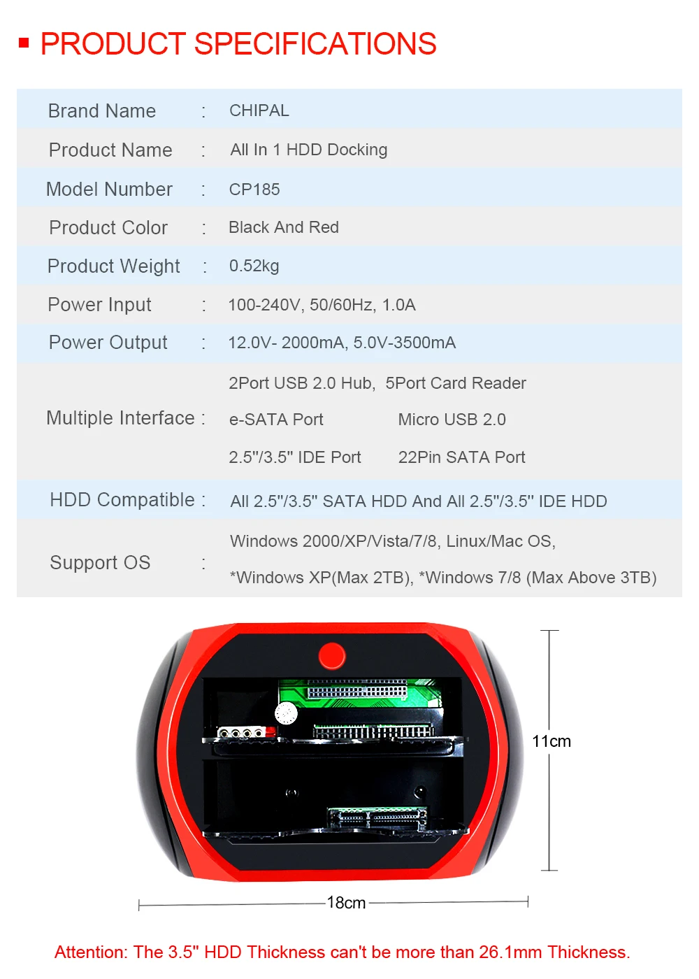 CHIPAL все в 1 HDD док-станция USB 2 0 5 &quot3 5" IDE SATA внешний Чехол Коробка Корпус жесткого