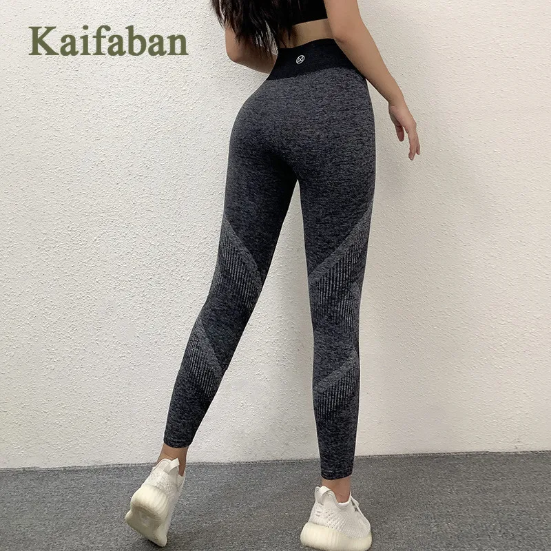 Женские Бесшовные штаны для йоги 3XL леггинсы фитнеса с эффектом пуш-ап