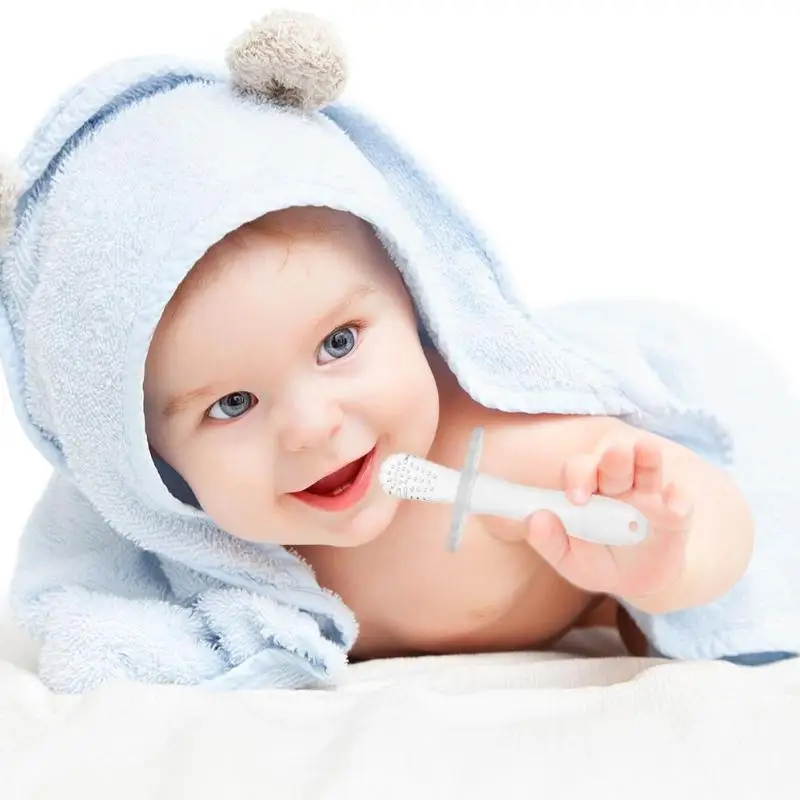 

Безопасный детский силиконовый Прорезыватель для зубов, экологически безопасная силиконовая палочка для прорезывания зубов, зубная щетка,...