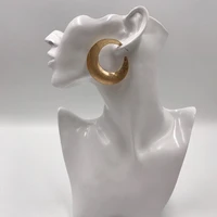 suekees boho fashion jewelry nickel free earring new gothic warm gold wave metal big earings vintage earthy earrings for women