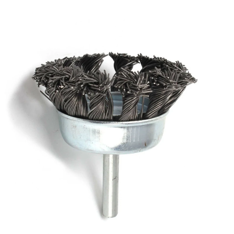 

2'' Wire Brush With 1/4" Shank For Die Grinder Drill Removal Cup Crimped