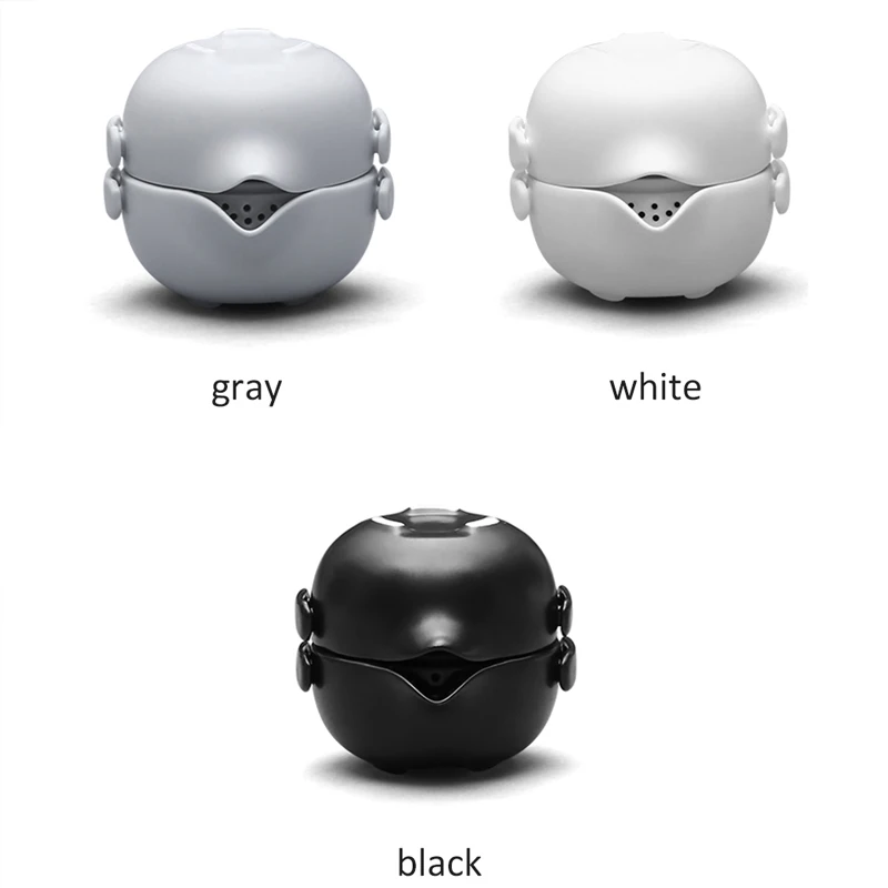 

JIEWU Ceramic Travel Tea Set Set High Temperature Resistant Portable Tea Cup Set 2021 New Travel Essential Tea Set Accessories