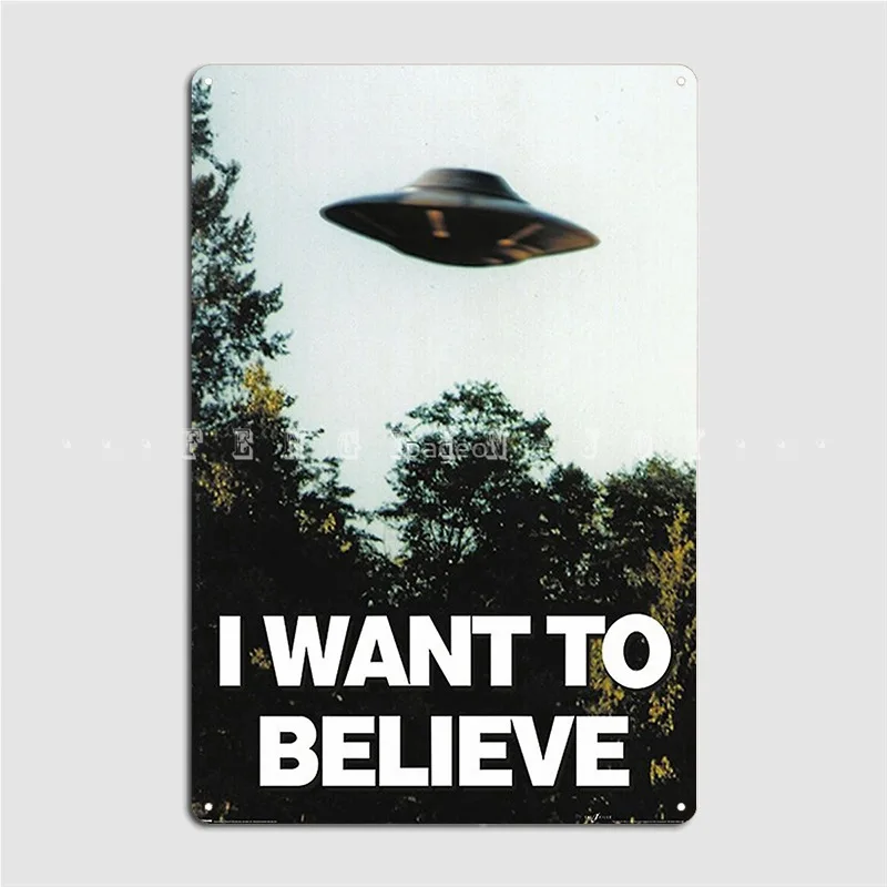 

Я хочу верить, металлический плакат с табличкой, стиль клуба, дизайн бара, Настенный декор, жестяные плакаты с вывесками