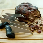 Измельчитель мяса из нержавеющей стали 2 шт., инструмент для измельчения когтей, свинины, барбекю, еды, овощей, слайсер, нож, открывалка для пивных бутылок