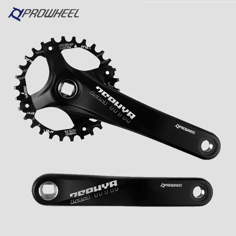 

PROWHEEL MTB Mountain bike crankset Bicycle Square Hole Sprocket 64 104BCD 170/175mm Crank 30/32/34/36/38/40/42 Narrow Chainring