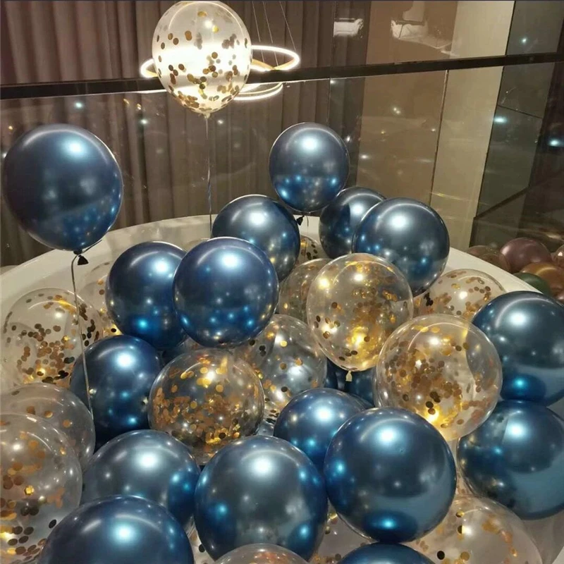 

50pcs 10Inch Golden Metallic Glossy Balloons Confetti Latex Balloons Birthday Party Decoration Kids Adult Globos