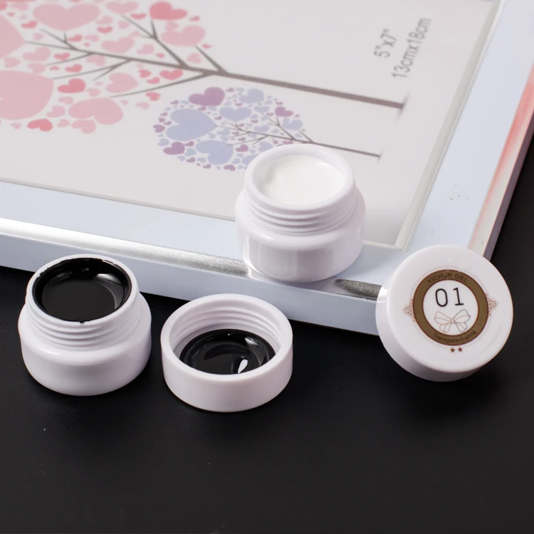 

5g High Density Full Cover Creative Design Nail Art Salon Supplies Semi Permanent Odorless White Black LED UV Paint Gel Polish