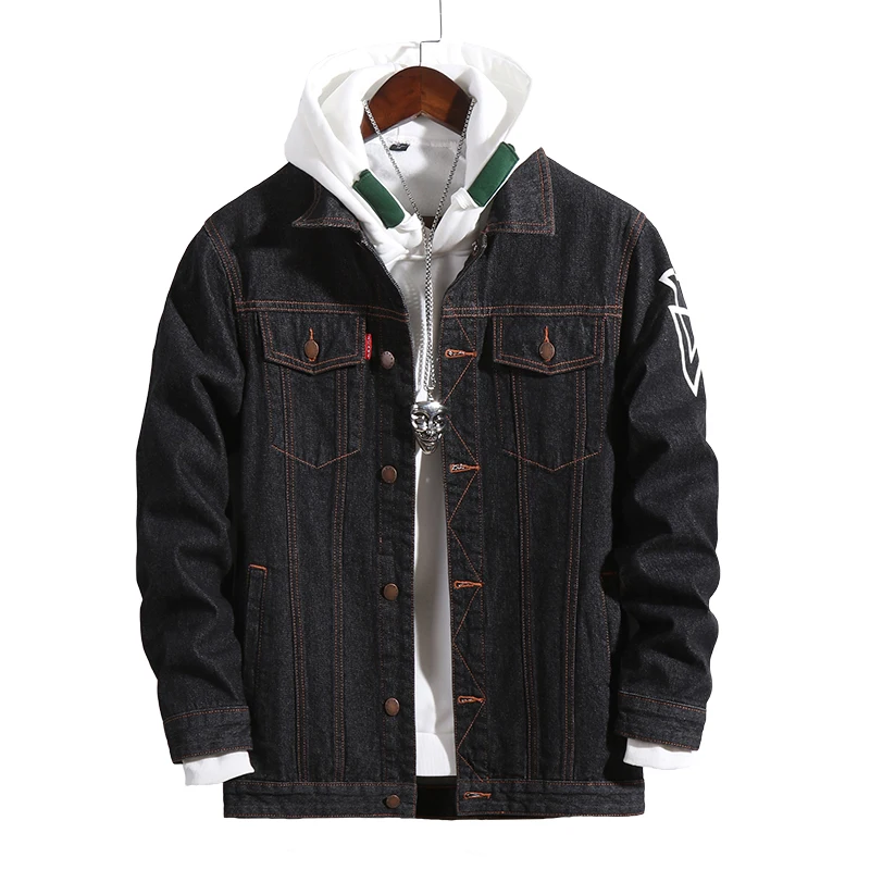 Мужская джинсовая куртка в ковбойском стиле Port & Lotus Модная Джинсовая бомбер с