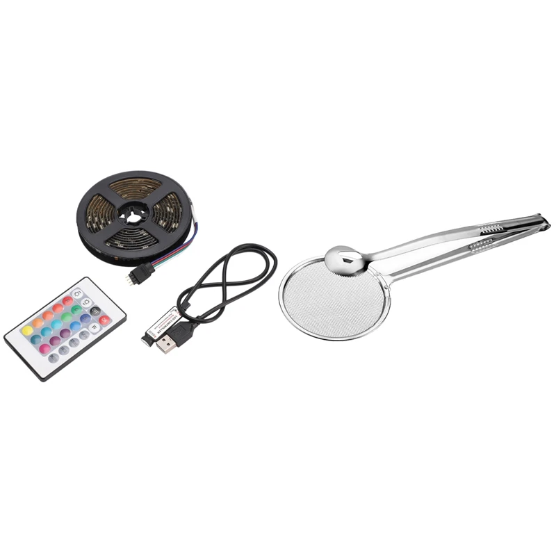 Нержавеющая сталь фильтрующая ложка с зажимом масло для жарки салат фильтр BBQ 2 м