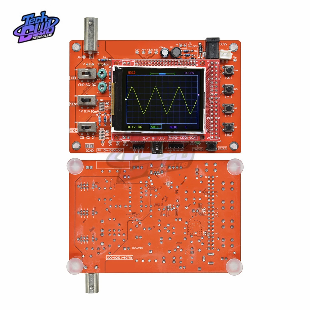 Осциллограф цифровой TFT с зондом Аллигатор тестовый зажим для Arduino ARM Detection Development Board Собранный 2,4 дюйма