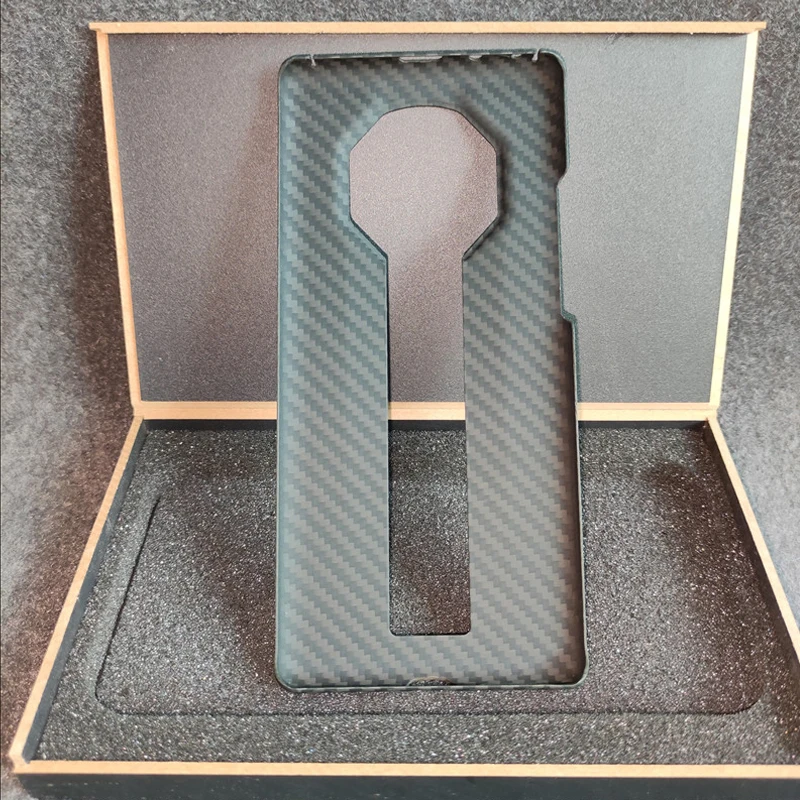

Real Carbon Fiber Shockproof Case For Huawei Mate 40 RS Porsche Hollow Out Full Pack Slim Luxury Phone Cover
