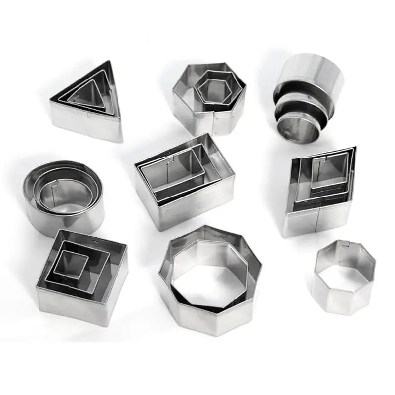 

Cookie Cutter 24 Pcs/set Stainless Steel Fondant Cake Baking Mold Round Heart Flower Star Shape Biscuit Decorating Moulds