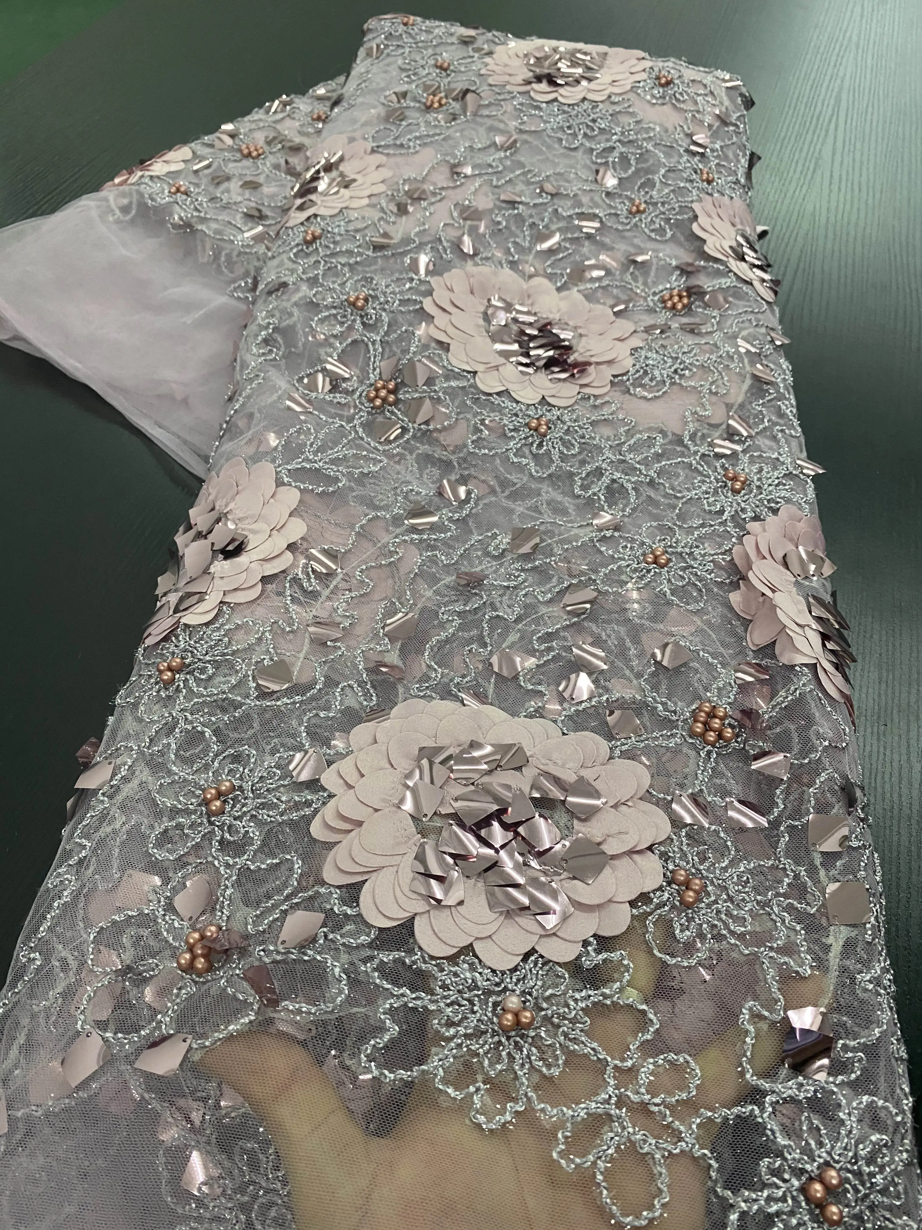 Африканская французская 3D Тюлевая кружевная ткань 2021 высококачественное