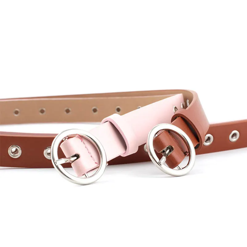 

Punk Waist Belt Women Jeans Dress Long Waist Strap Adjustable PU Leather Belt Hollow Eyelets Decorative Pin Buckle Waistband