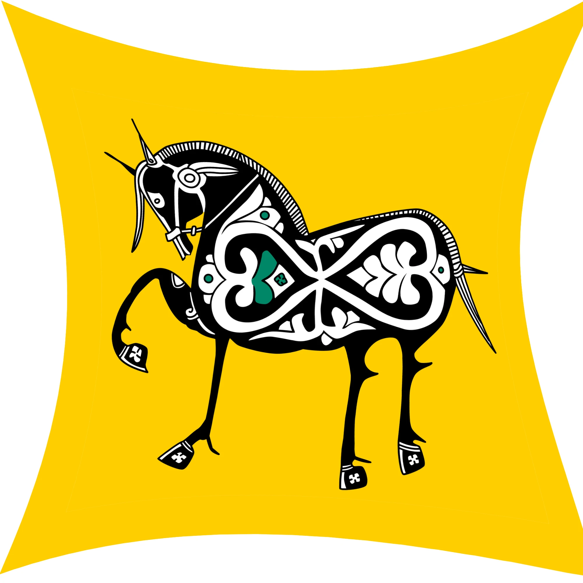 Подушка с лошадью чехол необычная мультяшная лошадь маленькая свежая короткая