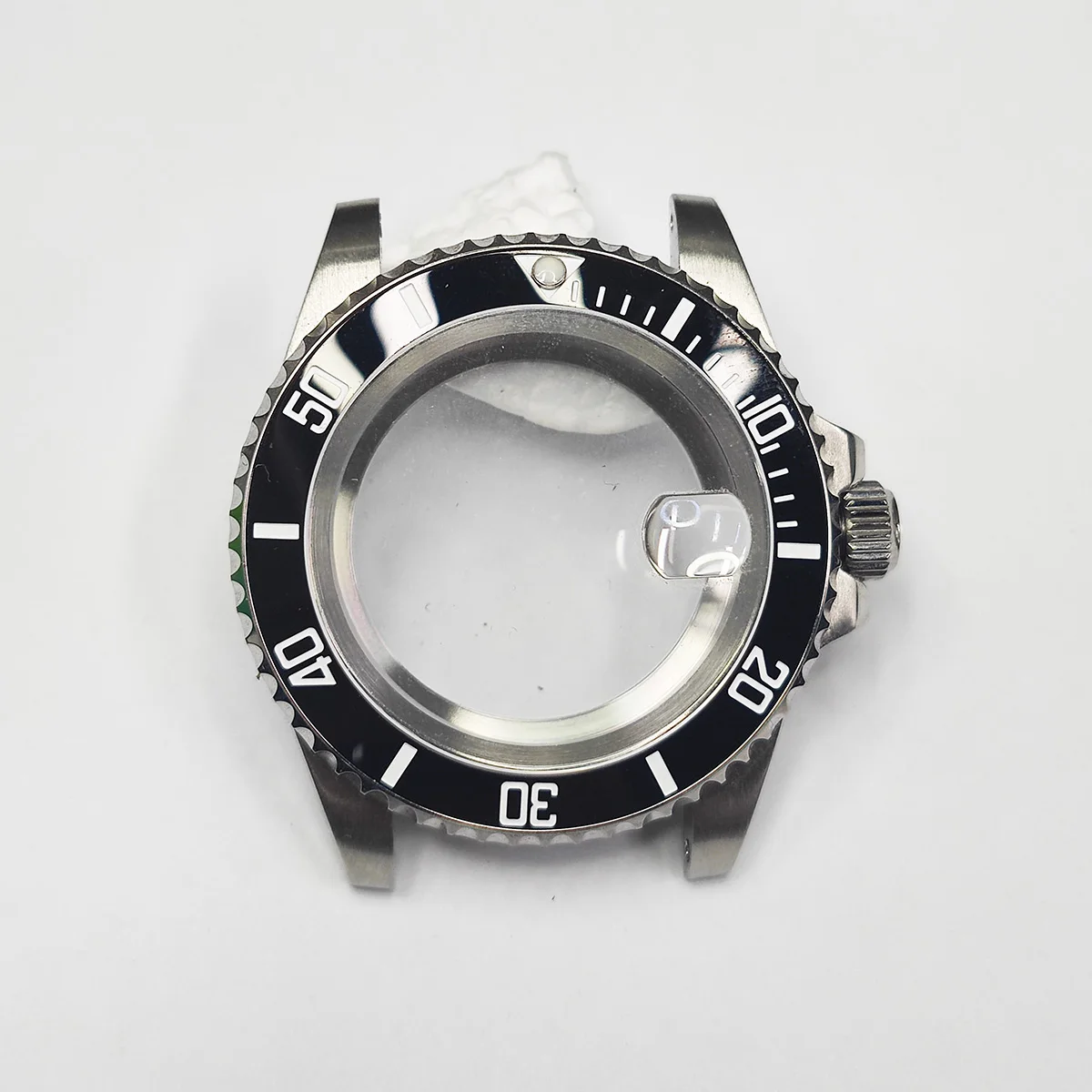 

40,5 мм NH35 36 чехол сапфировое стекло черный Серебряный чехол 3 часа календарь нержавеющая сталь Гальваническое полированное прозрачное покры...