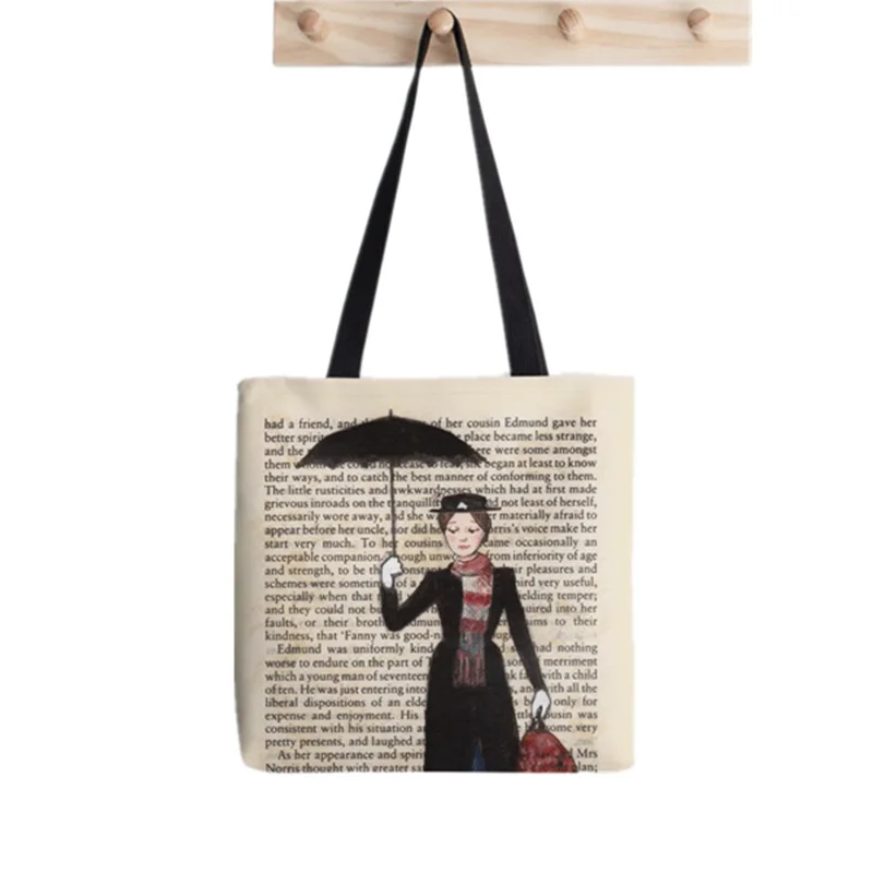 

2021 сумка-шоппер с индивидуальным принтом, женская сумка-тоут в стиле Харадзюку, Женская холщовая сумка-шоппер на плечо