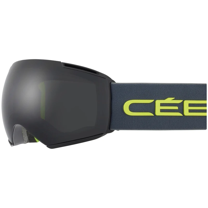Маска сноубордическая/горнолыжная CEBE ICONE Mat Black Grey Lime Cat.3 Amber Flash Mirror Cat.1|Лыжные очки|