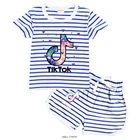 Футболка с коротким рукавом и шорты для мальчиков и девочек, на возраст 2-16 лет