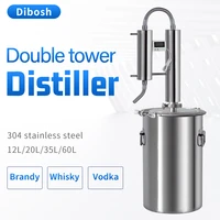 family brewing distiller 304 stainless steel twin towers cooling coils with thermometer brewing equipment brewing brandy vodka