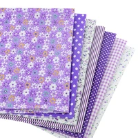 booksew purple patchwork plain cotton fabric bundle home textile 7 pcslot qulit for arts craft sewing material quilt patchwork
