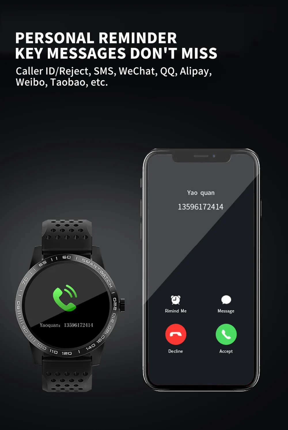 WearpaiT2 Смарт-часы для мужчин фитнес-трекер монитор сердечного ритма кровяное давление Bluetooth будильник входящий вызов водонепроницаемые часы для мужчин