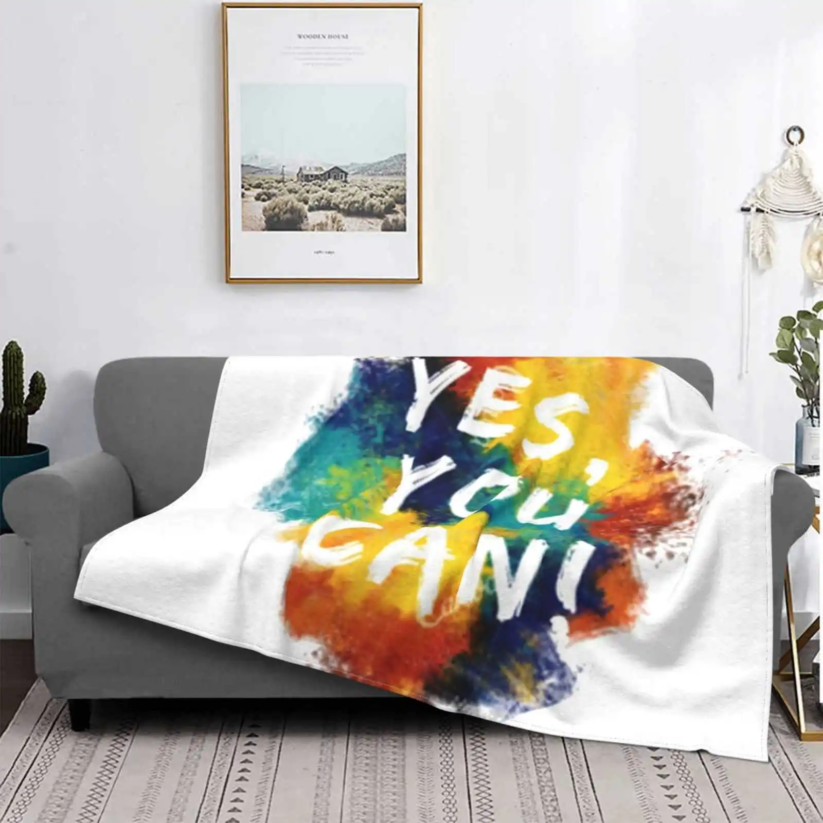 

Футболка фланелевая с принтом на заказ, мягкое одеяло с надписью «Yes You Can Lifestyle», Футболка дизайнерская