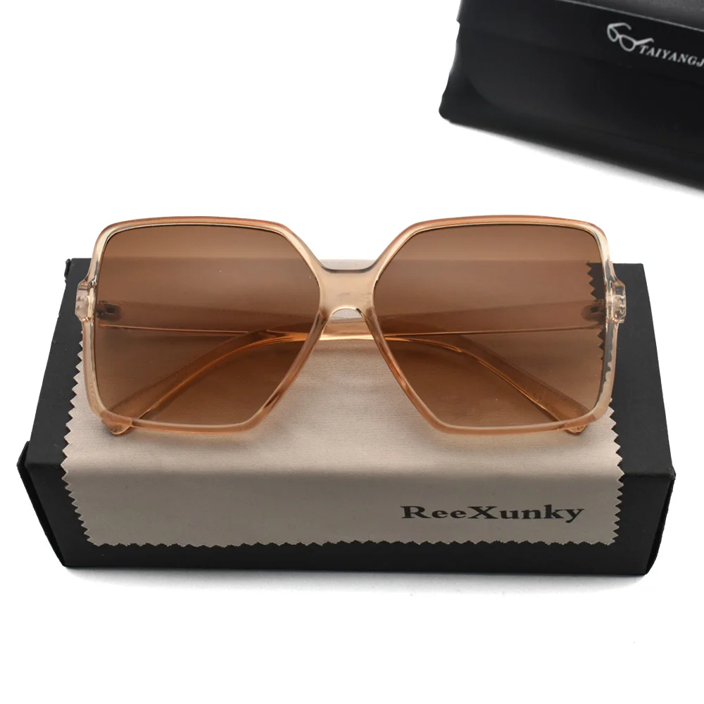 Модные негабаритные Квадратные Солнцезащитные очки женские 2019 Роскошные