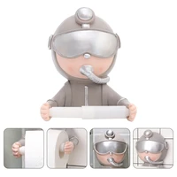1pc creative diver roll paper rack punching toilet tissue holder silver