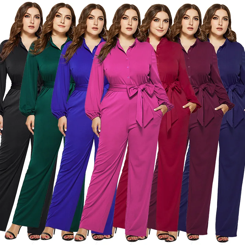 

Новый Повседневный женский комбинезон, Модный женский комбинезон большого размера, женские широкие брюки с высокой талией, Лидер продаж, же...