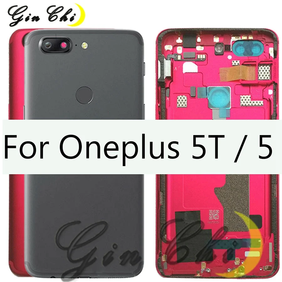 Оригинальный чехол для задней батареи OnePlus 5T A5010 стеклянный аккумулятора Oneplus 5 A5000