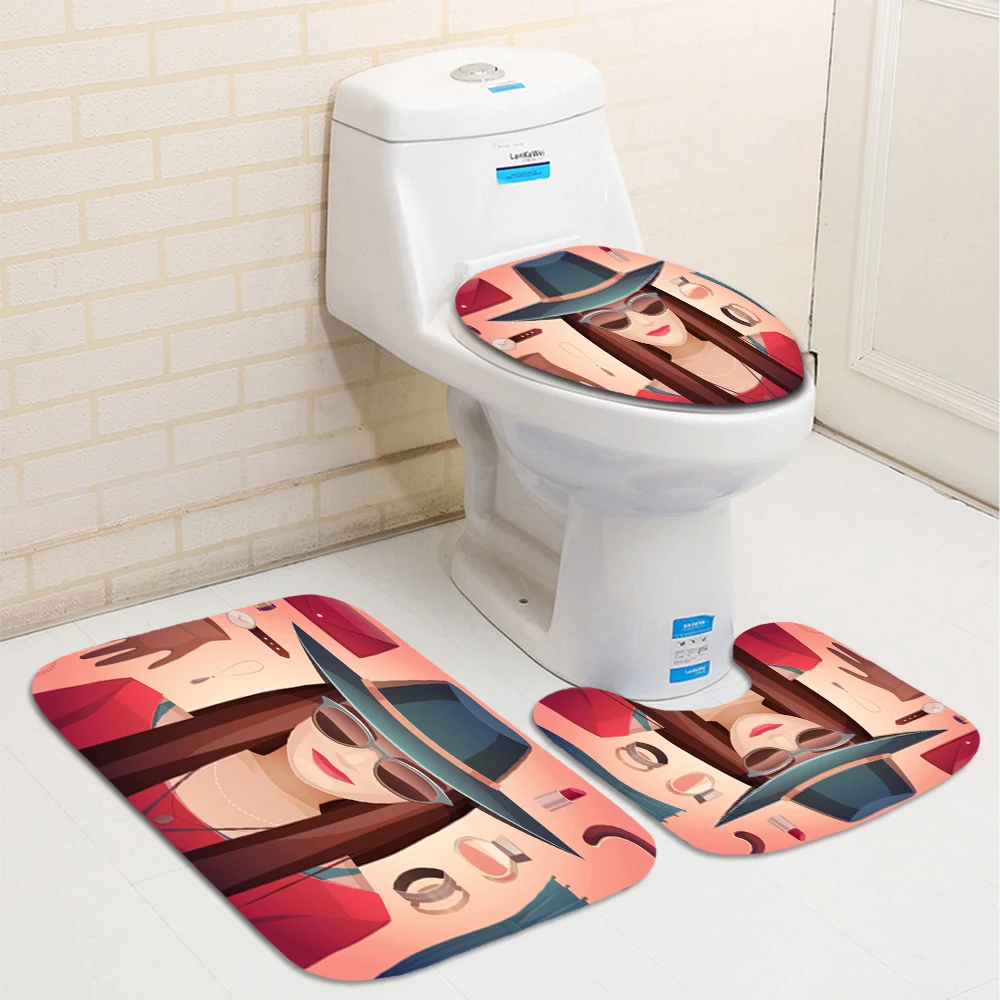 Высококачественная американская Женская тканевая занавеска для душа модные