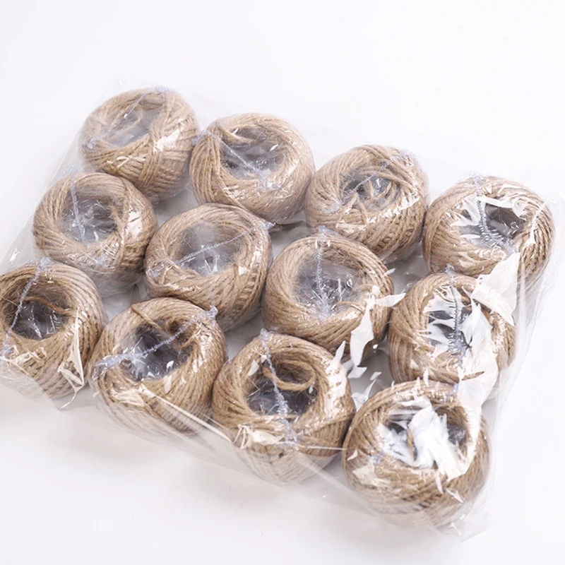 2 рулона натуральной пеньковой веревки джутовая лента для рукоделия