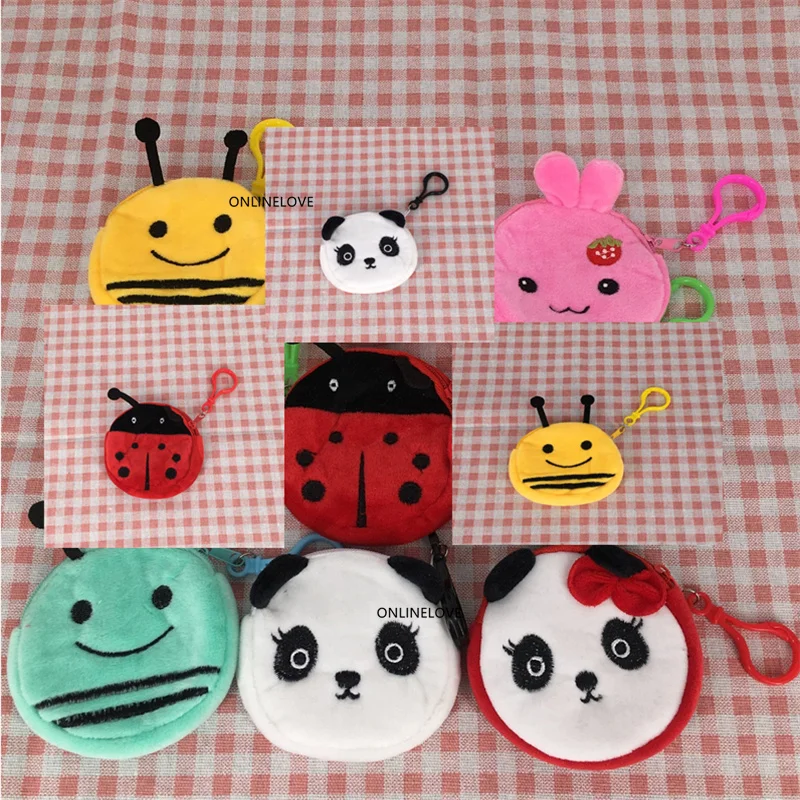 1 шт. плюшевая поясная сумка для монет карманный плюшевый Кошелек 8 см Подарочный |