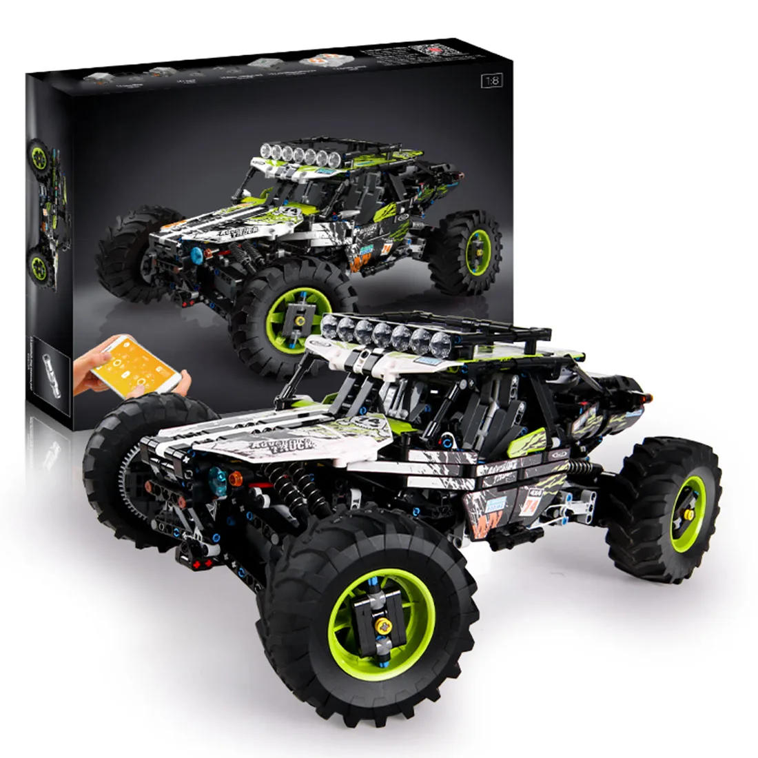 

1879 шт. пульт дистанционного Управление восхождение автомобиля мс мелкие частицы DIY строительные блоки для детей Модель-Динамический версия