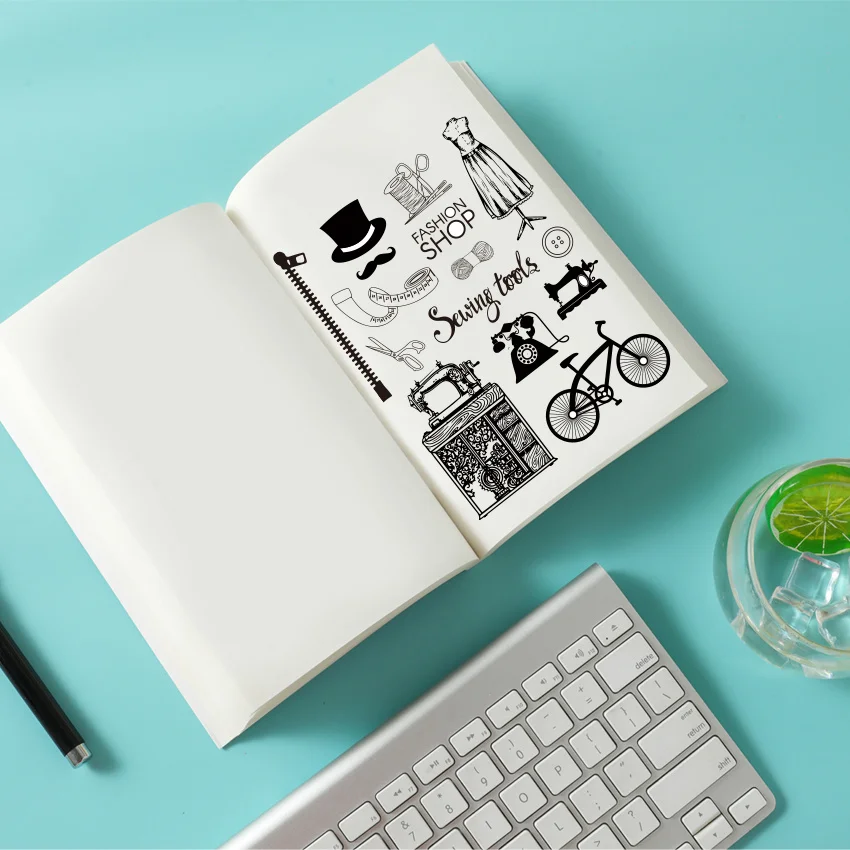 14x18 см Ручное шитье прозрачный печать прозрачные наклейки силиконовый валик для