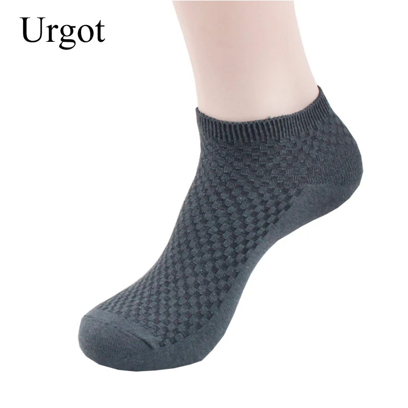 

Urgot 10 Pairs Men's Bamboo Fiber Socks Business Short Breathable Ankle Socks Male Sock High Quality Shallow mouth invisible